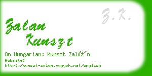 zalan kunszt business card